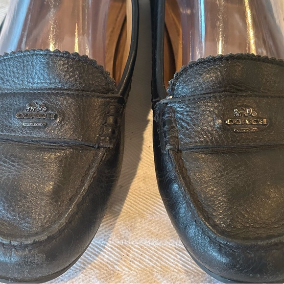 Coach Black Pebbled Leather Odette Driver Moc Loafers - Picture 4 of 14
